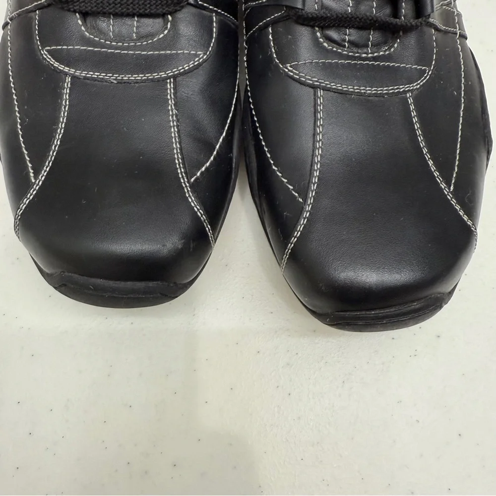 Florsheim Men's Sneakers Shoes Size 10.5 Black Leather Lace up Comfy